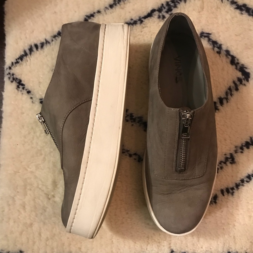 Vince platform sneakers with zipper